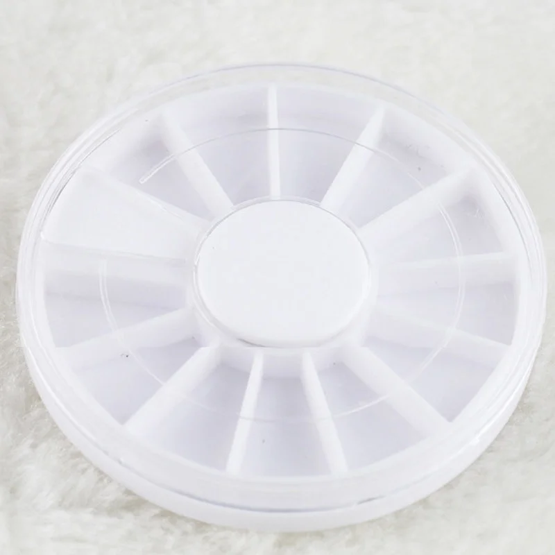 Новый 10x вращающийся контейнер чехол для дизайна ногтей Пустые колеса хранения