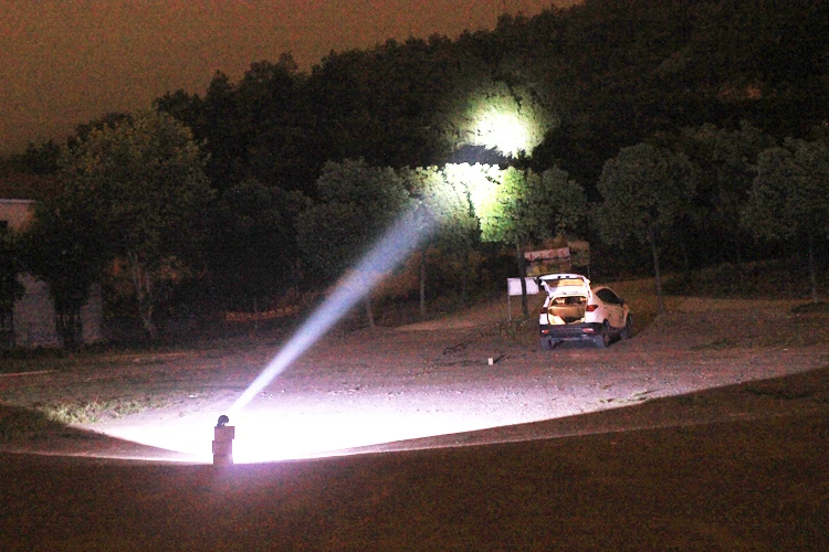 Superbight led Мощный портативные прожекторы t6 аккумуляторная лампа для охоты кемпинг