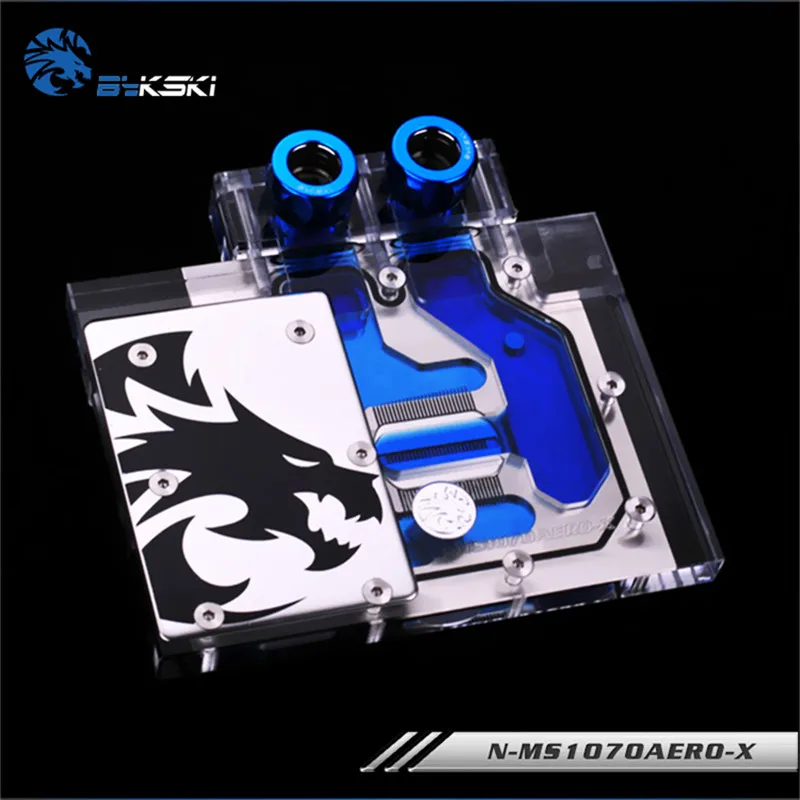 Bykski N MS1070AERO X блок для видеокарты VGA MSI GeForce GTX 1070 AERO 8G OC|Кулеры и системы охлаждения