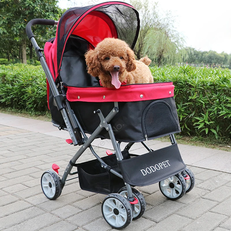 Переносная Складная коляска для собак/кошек/переносная тележка домашних