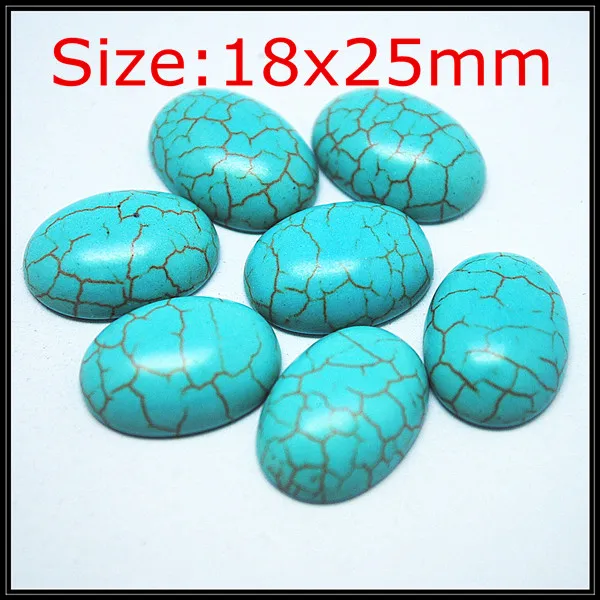 10 шт. голубой бирюзовый камень кабошон Кабошон овальная форма модные ювелирные