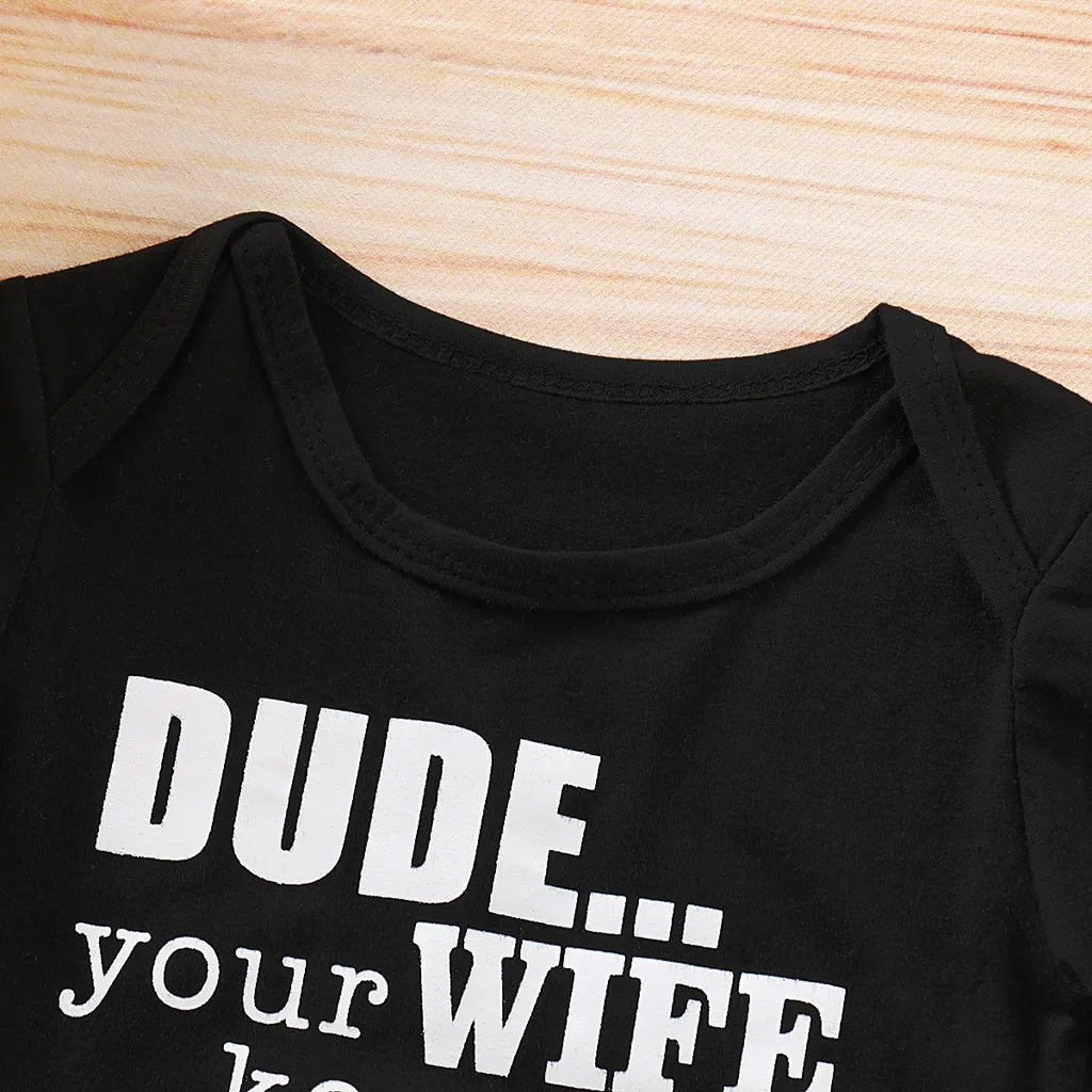 Комбинезон с короткими рукавами и надписью для новорожденных мальчиков девочек