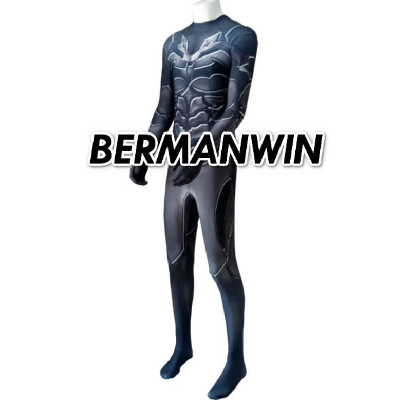 Bermanwin высокое качество рыцарь Аркхема; Бэтмен Костюм 3D печатные ткани для купальники, из спандекса, Бэтмен зентай-костюм на Хэллоуин Косплэй костюм