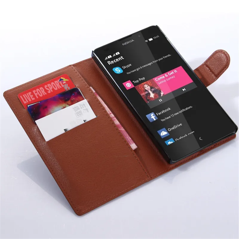 Роскошный кошелек чехол для Nokia X кожа флип Dual SIM RM 980 A110 ТПУ Магнитная телефона