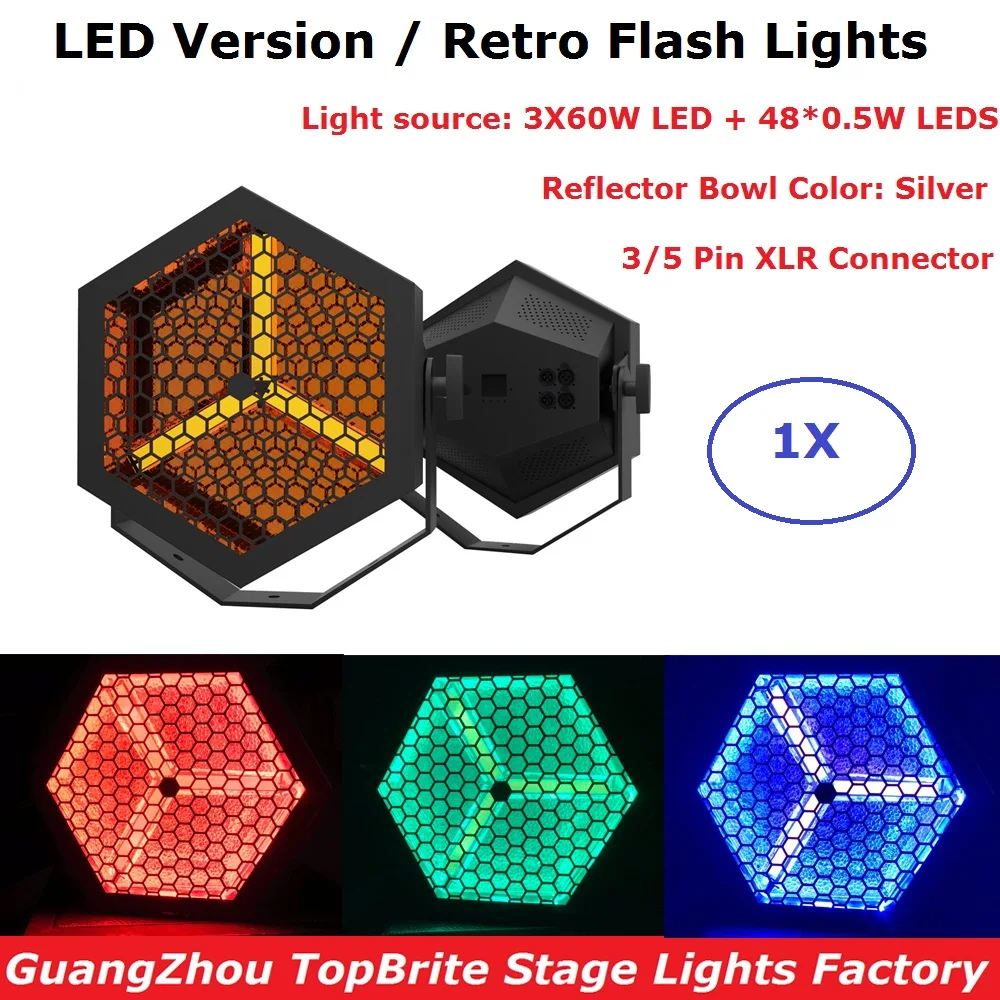 LED Par 3X60 Вт теплый белый светодиодный сценический светильник DMX Ретро вспышка с 48X0