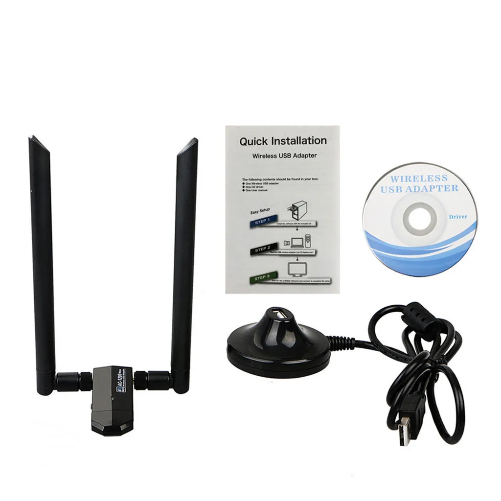 1200 Мбит/с USB 3,0 WiFi адаптер антенный приемник двухдиапазонный 2,4G и 5,8G беспроводной приемник и беспроводной адаптер