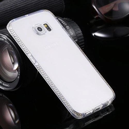 Диаманта Bling чехол для samsung Galaxy A6 S8 S9 плюс S6 S7 край S5 A3 A5 A7 J1 J3 J5 J7 Стразы чехол для телефона чехол s - Цвет: Transparent