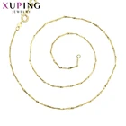 Ювелирные изделия Xuping, ожерелье с золотым покрытием светло-желтого цвета для женщин, подарки, 45252