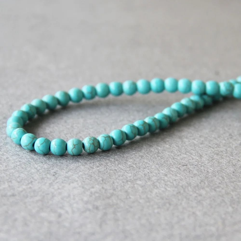 (Минимальный заказ 1) 6 мм модные натуральные синие зернистые камни в полоску