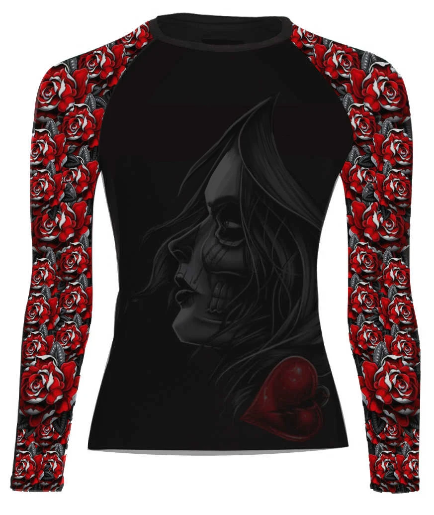 Стиль rhguard Женская Mma BJJ GI beauty Thorns печать Муай Тай футболка Camiseta Boxeo Джерси Футболка-боксерка Wushu Sanda