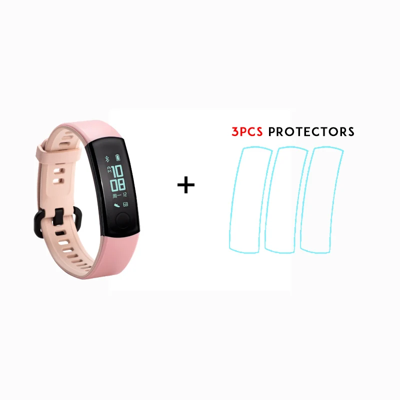 Смарт-браслет huawei Honor Band 3 для плавания 5ATM 0,9" OLED экран Сенсорная панель монитор сердечного ритма Push Message - Цвет: Pink n film