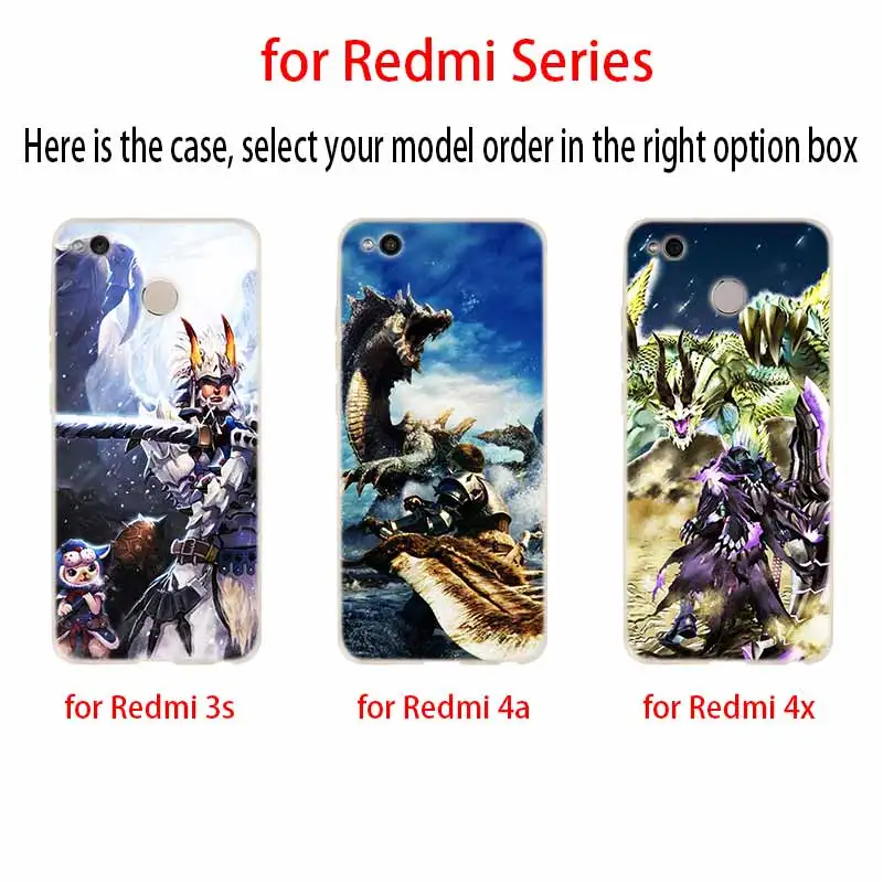 Мягкий чехол Monster hunter для Xiaomi Redmi Note 10 9 8 7 6 5 Pro Max 10S 9S 9T 8T 4G | Мобильные телефоны и