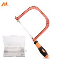 5 design patented fret saw woodworking hand coping saw with extra 20pcs 130mm blades diy shape cutting tool
