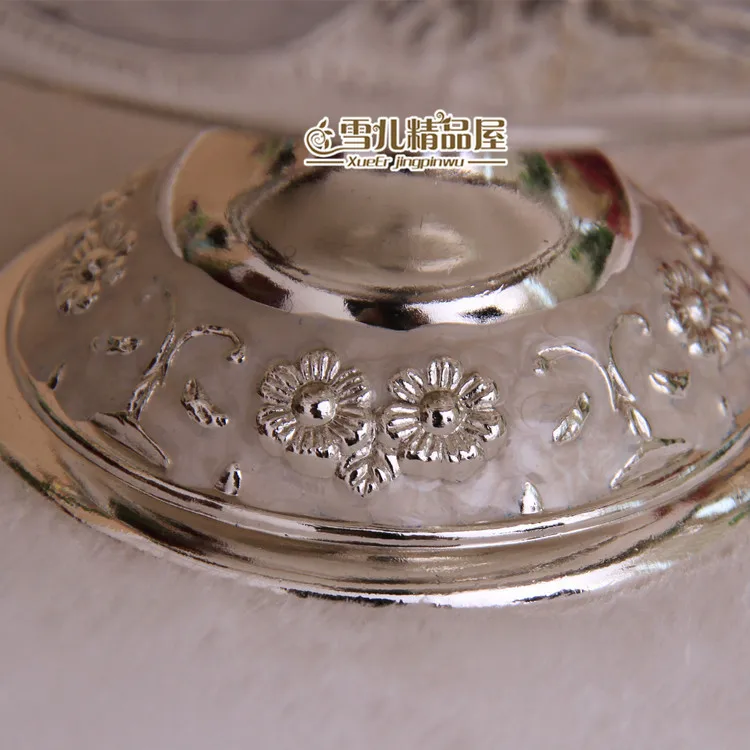 European fruit bowl glass carved silver zinc fruteira alloy luxury KTV peel creative Home Furnishing decorative bowls |