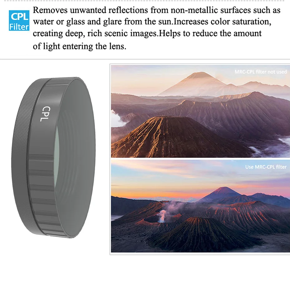 Фильтр для спортивной камеры FOTOFLY поляризационный CPL/UV/STAR/ND 4 8 16 32 PL регулируемые