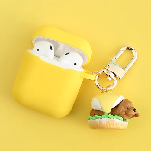 style 9 Декоративный силиконовый чехол с рисунком милой собаки для Apple Airpods 1, 2, аксессуары для гарнитуры, защитная крышка, bluetooth-наушники, брелок для ключей - Цвет: style 9