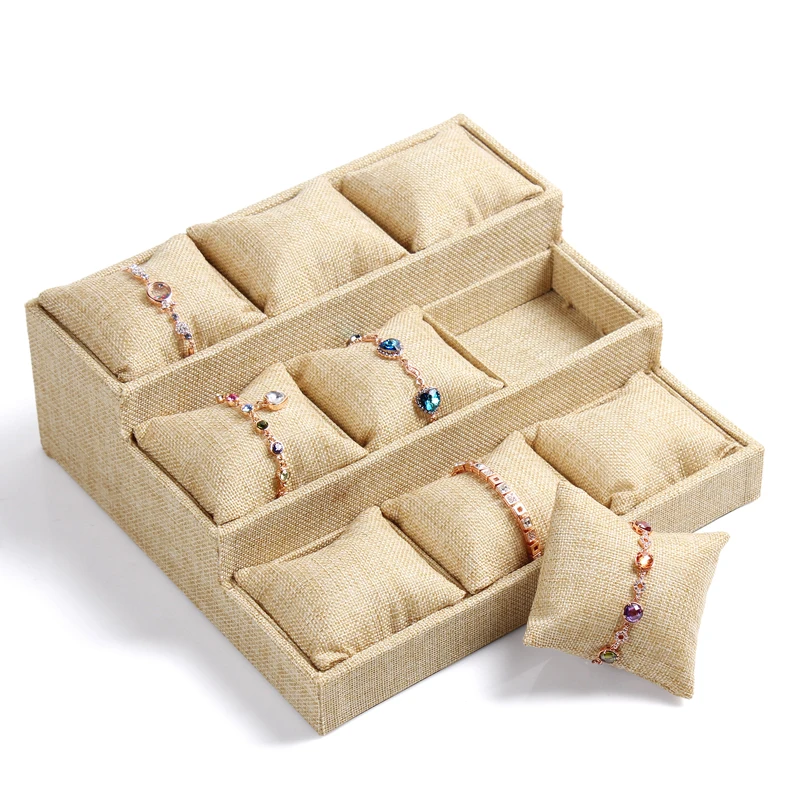 Поддон для показа браслетов часы Дисплей коробка органайзер ювелирных украшений