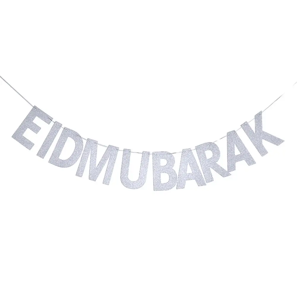 EID MUBARAK Серебряный Алфавит декоративные свадебные украшения вечерние пеньнань