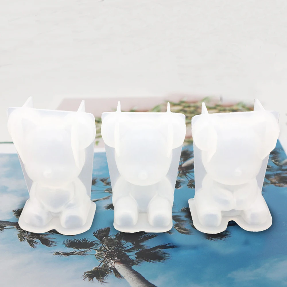 Горячая продажа DIY кристальная капельная силиконовая форма 3D Медведь Паддингтон