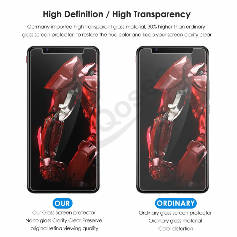 (2 шт) протектор экрана для zte Nubia Red Magic Mars закаленное стекло 9 H Ультра прозрачная