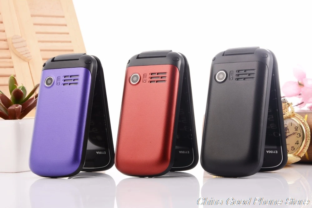 Двойной SIM Флип Мобильный телефон Bluetooth FM MP3 Vedio дешевый мобильный телефон для пожилых людей русская клавиатура TKEXUN E1190A