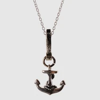 amorita boutique silver925 antique finish boat anchor necklaces