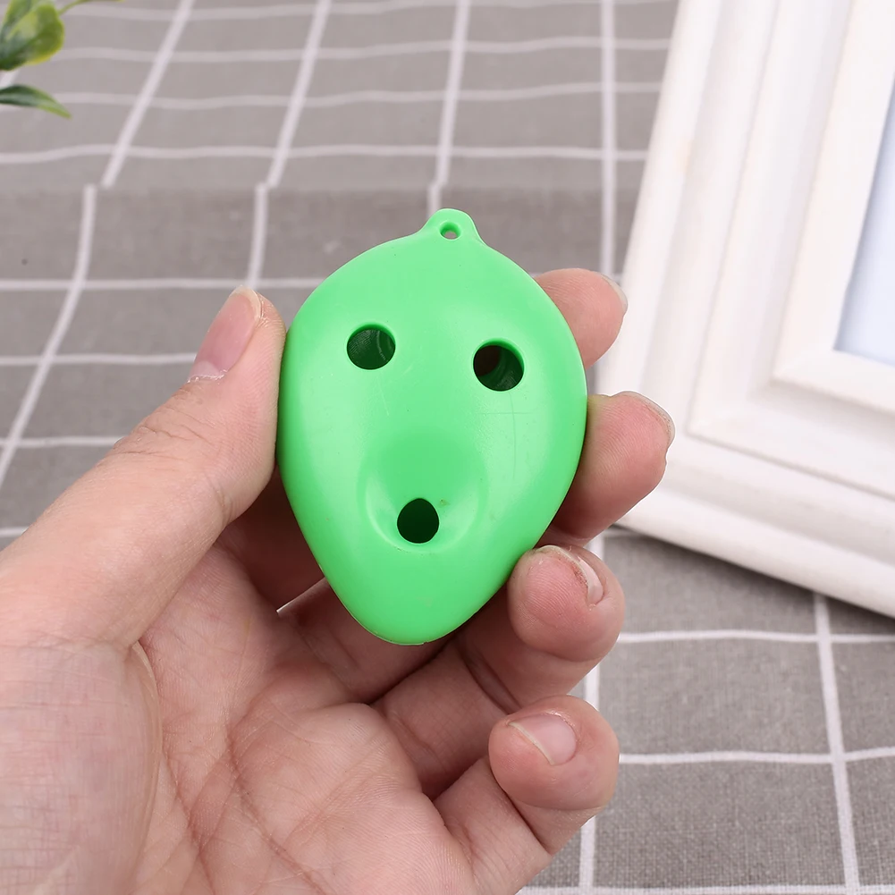 Ocarina Фарфоровая керамика пластик C мелодия начинающих обучение 6 отверстий прочные духовые инструменты игрушки белая глина практичный треск