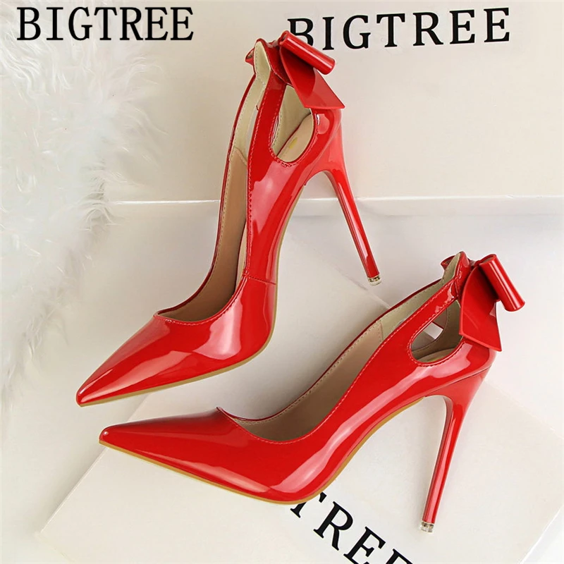 Bigtree Shoes Sexy High Heels Stiletto Pumps Women Black Valentine Fetish Ayakkabi | Обувь