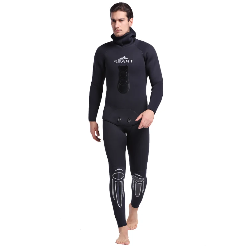 Черный гидрокостюм Sbart для подводной охоты 2 шт. 5 мм отдельный пиджак freediving supratex