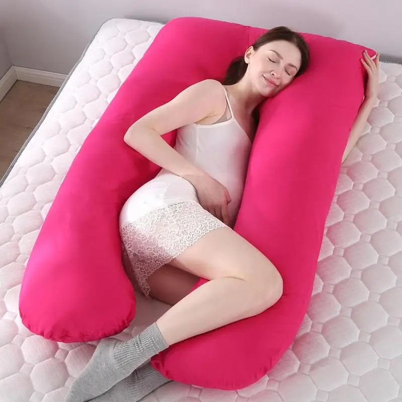 

Sleeping Support Pillow For Pregnant Women Body Cotton Pillowcase U Shape Maternity Pillows Pregnancy Side Bedding