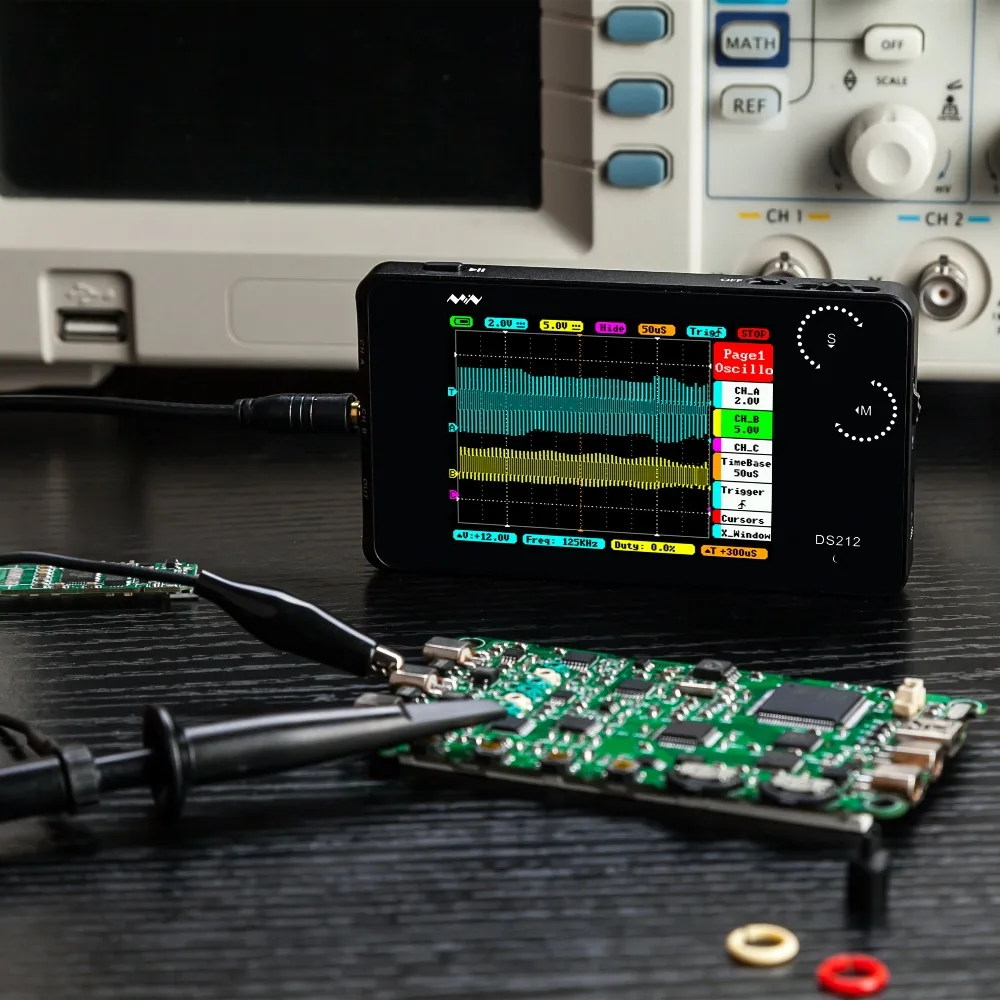 2 канала 1 МГц 8 Мб MINI Nano DSO212 DS212 Профессиональный Портативный цифровой осциллограф