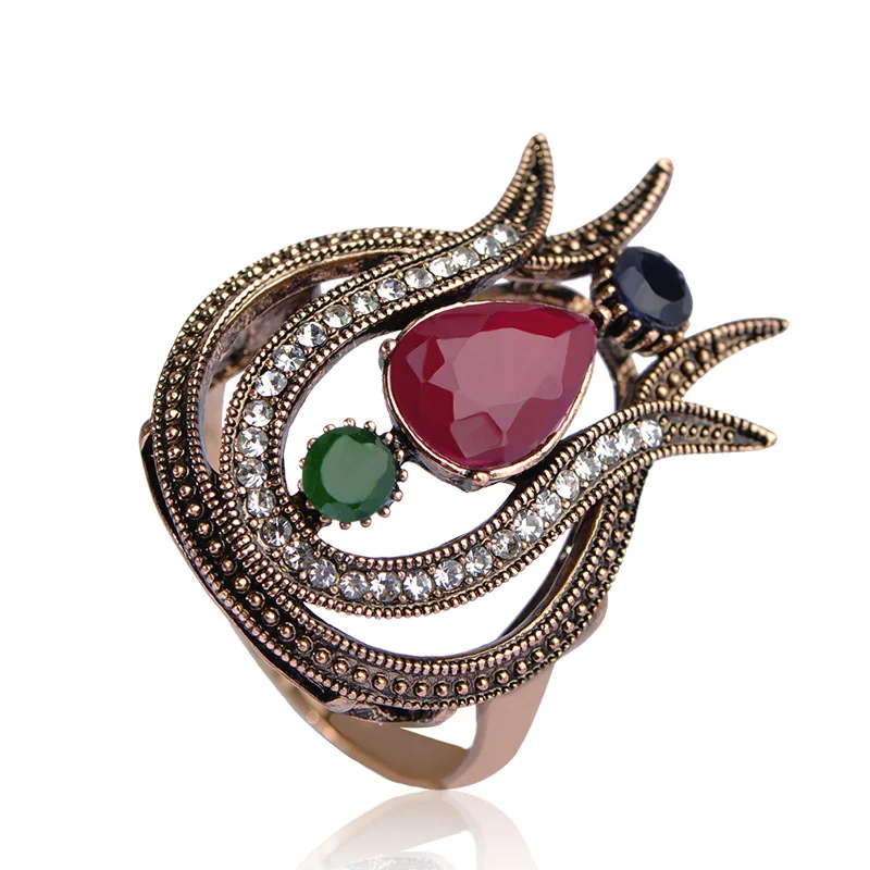 Винтажный комплект ювелирных изделий в турецком стиле из полимерных цветов и