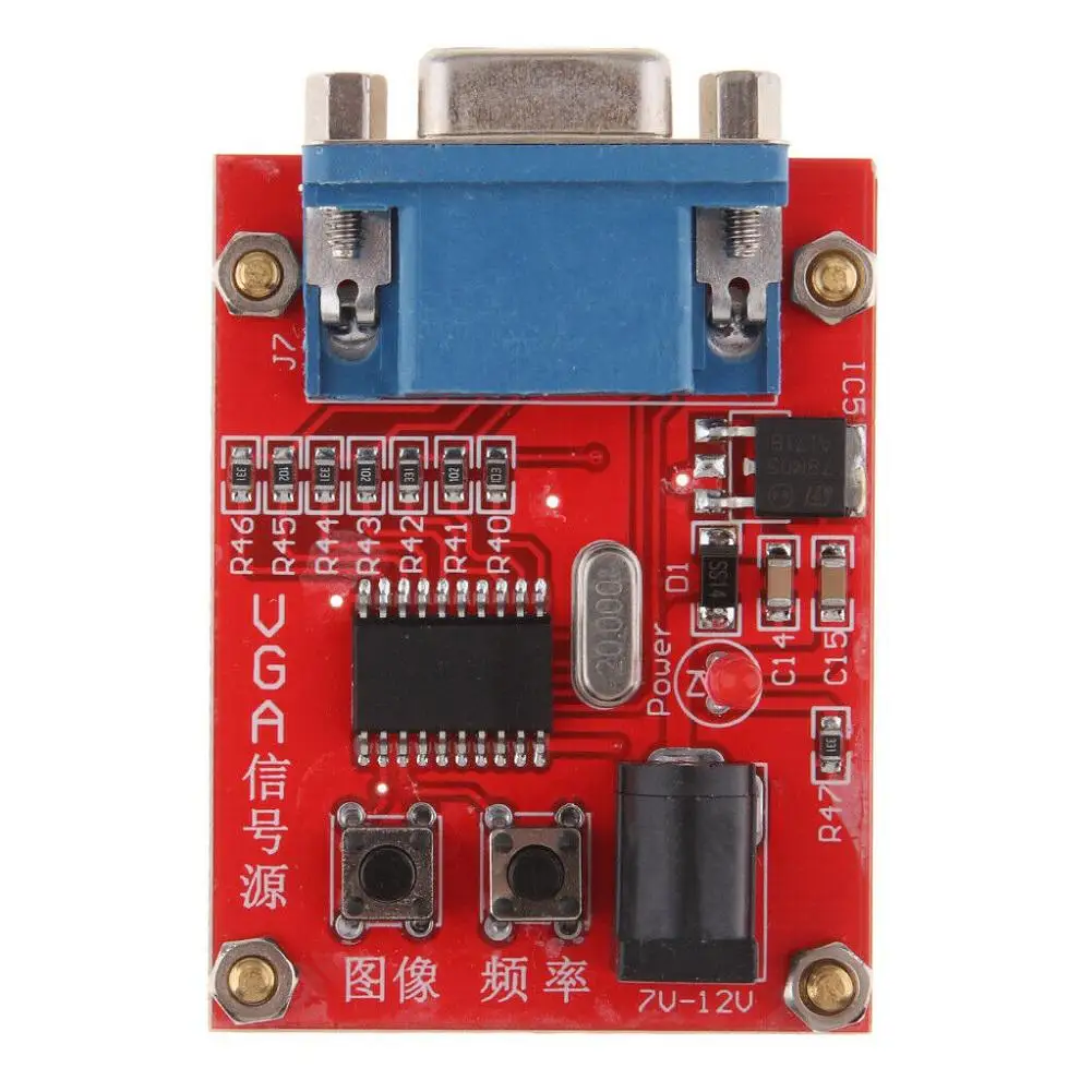 Adeeing 1 шт. Vga генератор сигналов ЖК Дисплей тестер 7V-12V Мощность Вход | Инструменты