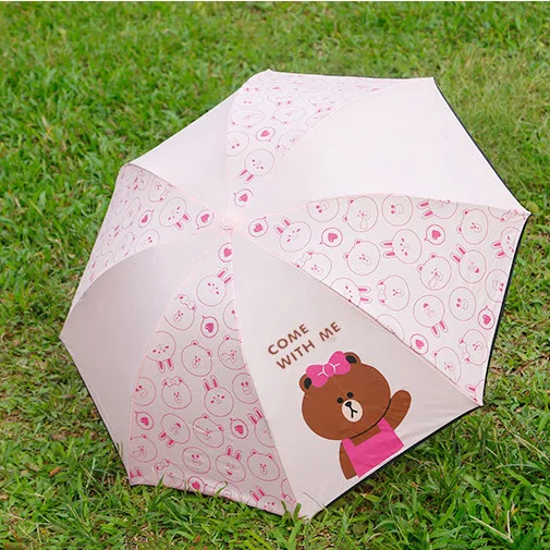 Милый мультяшный креативный подарок с медведем Зонт от Солнца/дождя складной