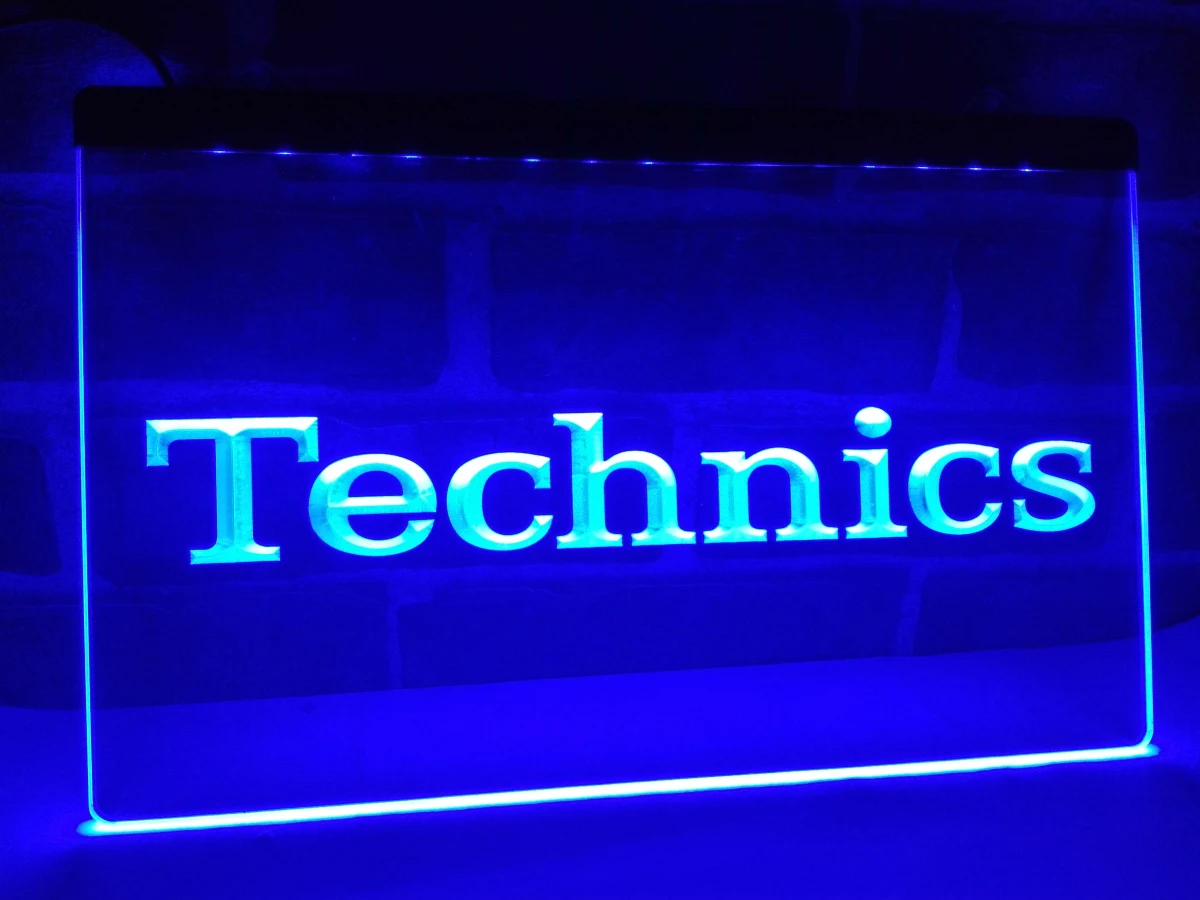 LL149 Technics поворотные столы музыка диджея новый светодиодный неоновый светильник