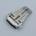 MAIKES 161820 мм Пряжка для часов для Omega кожаный ремешок Резиновая лента черный серебряный золотой стальной складной застежка аксессуары