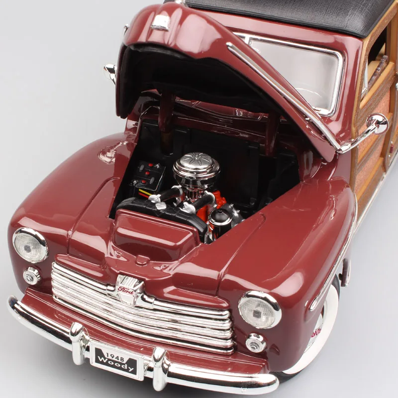 1 18 Классический FORD WOODY woodie супер люкс 1948 вагон весы автомобиля и литья под давлением модель игрушки хобби миниатюры доска для серфинга