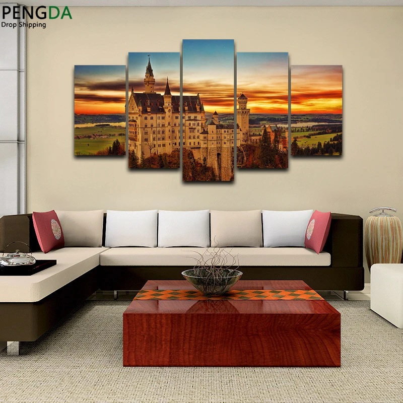 Современные холщовые настенные картины Модульная картина маслом Рамка домашний