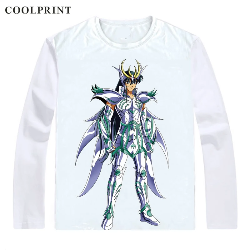 Style 1 Дракон Ширю дорагон без рубашки Yu Футболка Saint Seiya Рыцари зодиака для мужчин футболка повседневное Винтажная футболка рубашки с длинными рукавами - Цвет: Style 1