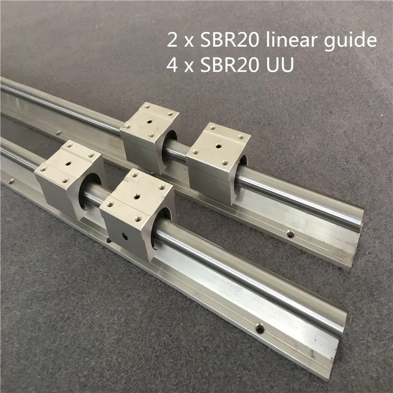 2 комплекта SBR20 300 400 500 600 800 1000 1200 1300 1500 мм полностью поддерживаемый линейный