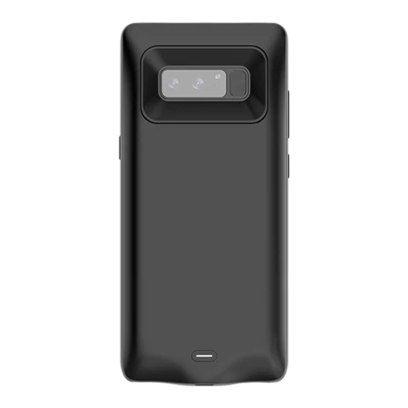 5500 мА/ч чехол для зарядного устройства высокой емкости для samsung Note8, задняя крышка с зажимом, мягкий чехол из ТПУ с полной защитой для Note 8 - Цвет: Черный