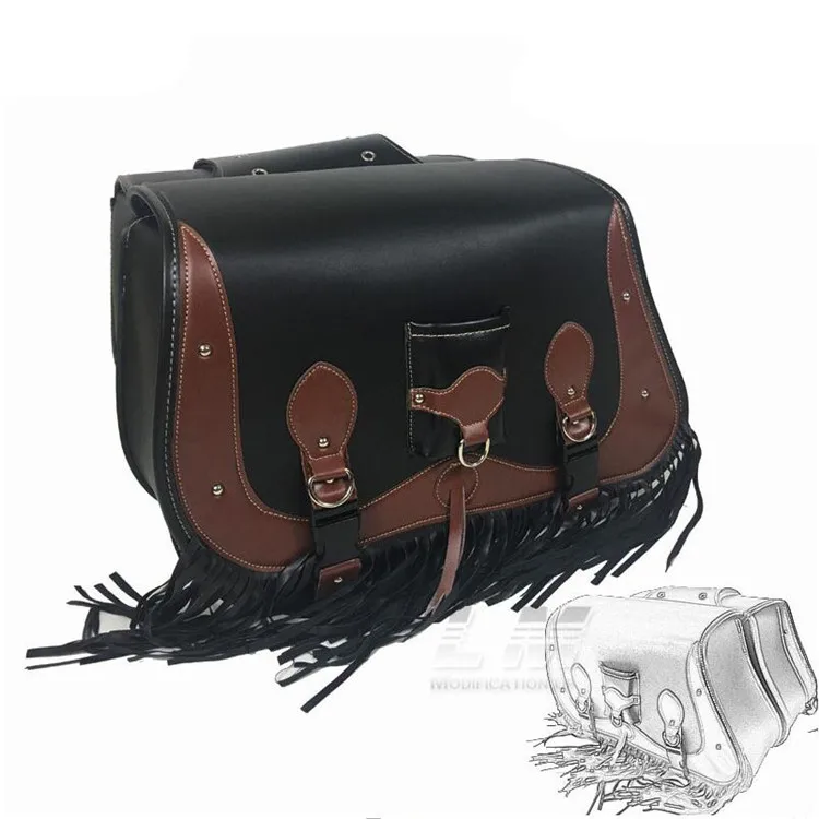 Высококачественная кожаная Универсальная Ретро-сумка для мотоцикла