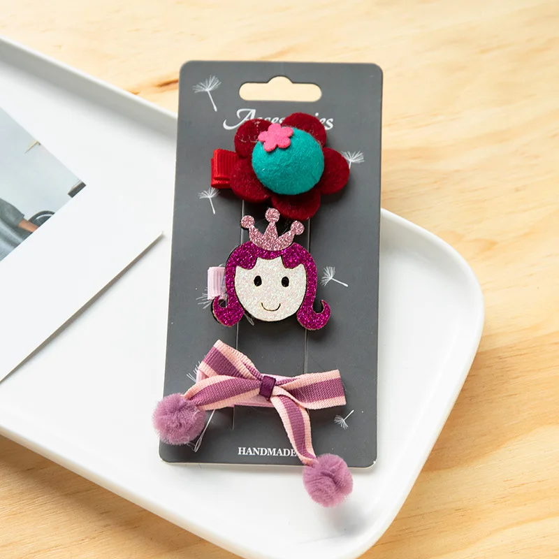 3 шт. обувь для девочек Медведь цветы заколки волос Мультяшные малышей Дети