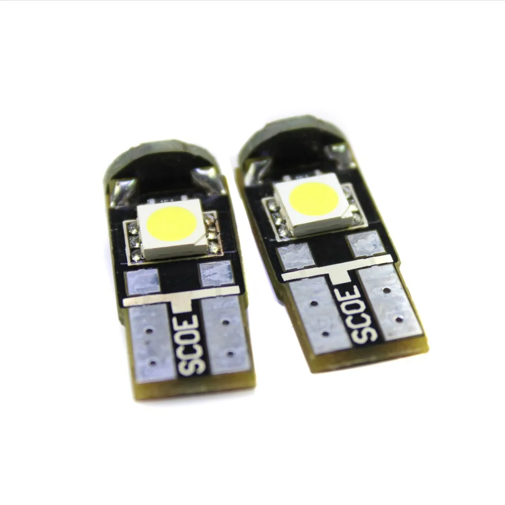 2X SCOE T10 W5W 12 В 3SMD 5050 светодиодный Стайлинг автомобиля светодиодсветильник ка