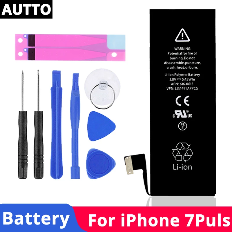 Высококачественный Мобильный телефон 7 Plus 2900 mAh аккумулятор для Iphone 7 Plus литиевая батарея внутренняя полная емкость 3,82 V батарея с инструментом