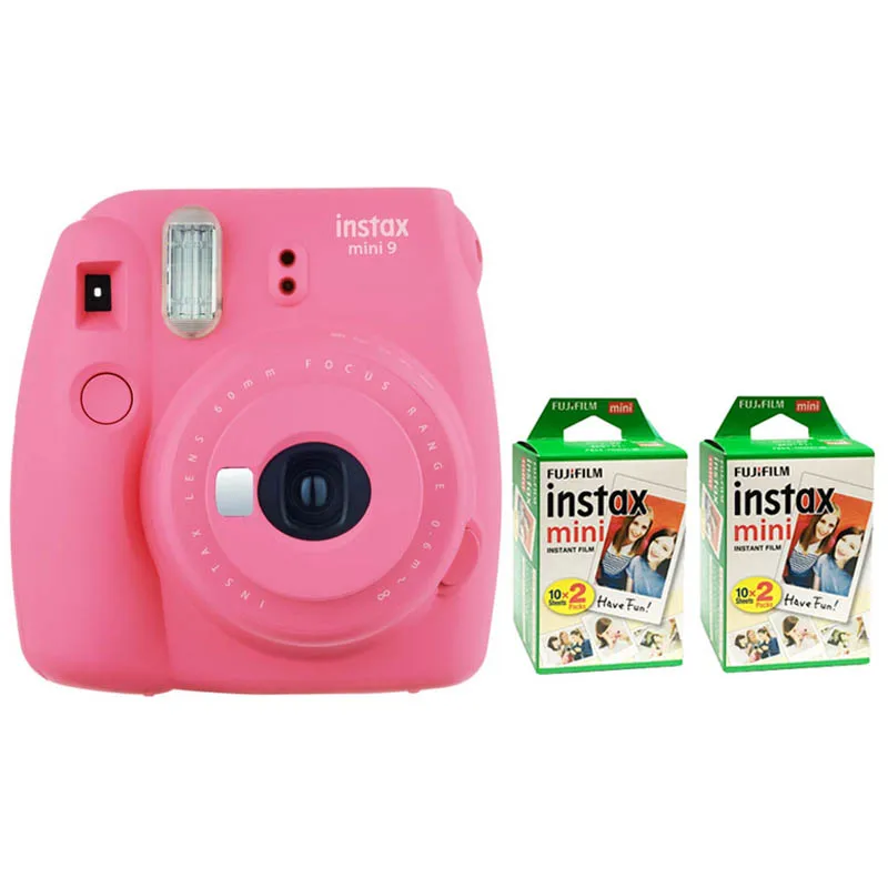 Fujifilm Instax Mini 9 цифровая камера моментальной печати с 40 листов двойной пакет Fuji фильм фотобумага для Mini 8 7s 25 50s 90