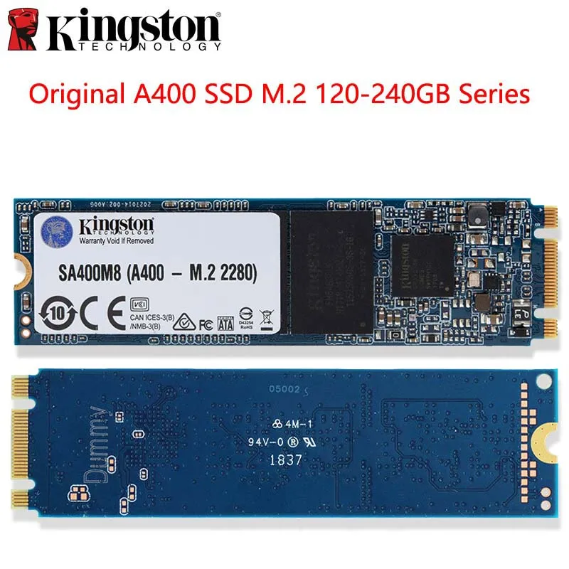 Kingston A400 SSD Внутренний твердотельный накопитель M.2 2280 120 ГБ 240 жесткий диск HDD HD для
