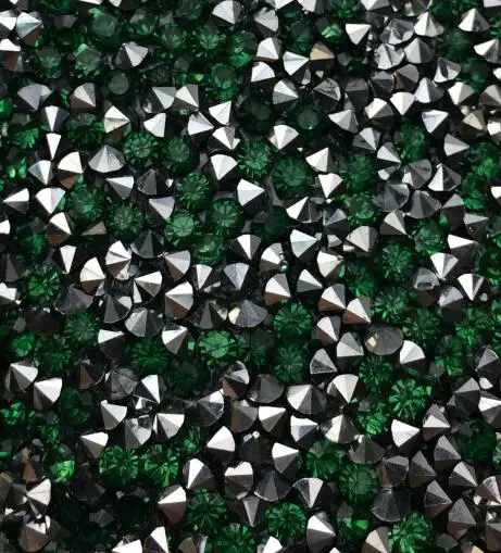 dark green silver Стразы для обрезки, 1 лист/Лот, 24*40 см, дизайн ногтей, фон для фотосъемки, мигание, горячая фиксация, самоклеющиеся, сделай сам, сверкающий драгоценный камень, окантовка - Цвет: dark green silver