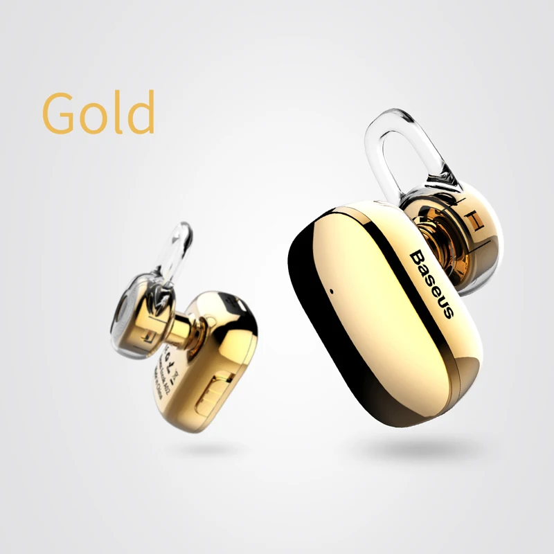 Baseus bluetooth-наушник на одно ухо беспроводные наушники для мобильного телефона ecouteur audifonos bluetooth гарнитура kulaklik - Цвет: Золотой