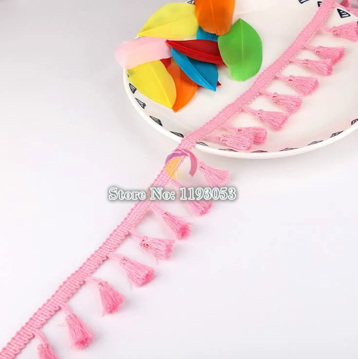 2 ярда/лот DIY кружевная бахрома с кисточками полиэстер хлопок этническое кружево обрезанная лента шитье латинское платье сценическая одежда занавеска декоративная